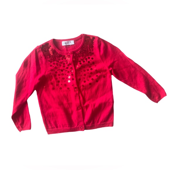Red matching set cardigan and skirt size 3/4T - Picture 2 of 5